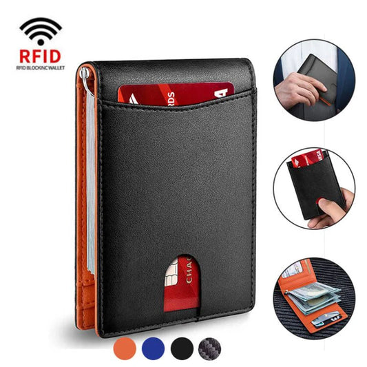 SecurIT ™ RFID Carbon Fiber Leather Unisex Wallet & Card Holder