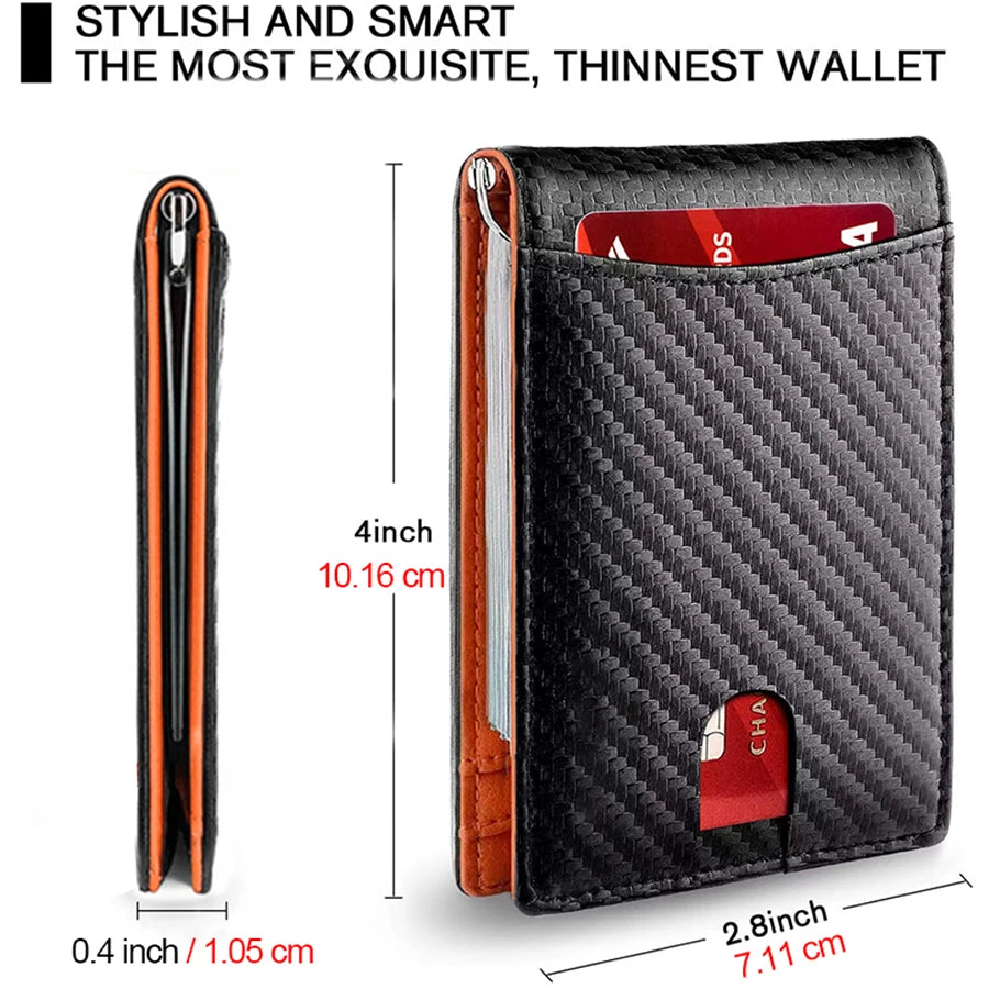 SecurIT ™ RFID Carbon Fiber Leather Unisex Wallet & Card Holder